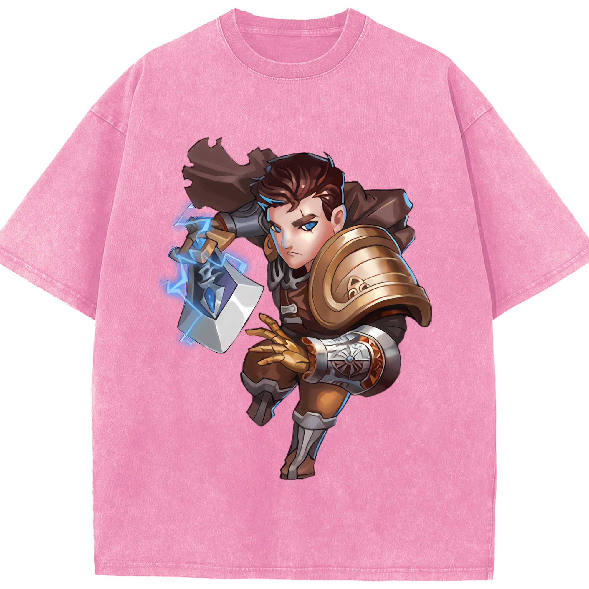 （画像用） リーグ・オブ・レジェンド League of Legends LOL 綿100% ヴィンテージ風 半袖Tシャツ（フロントプリント）